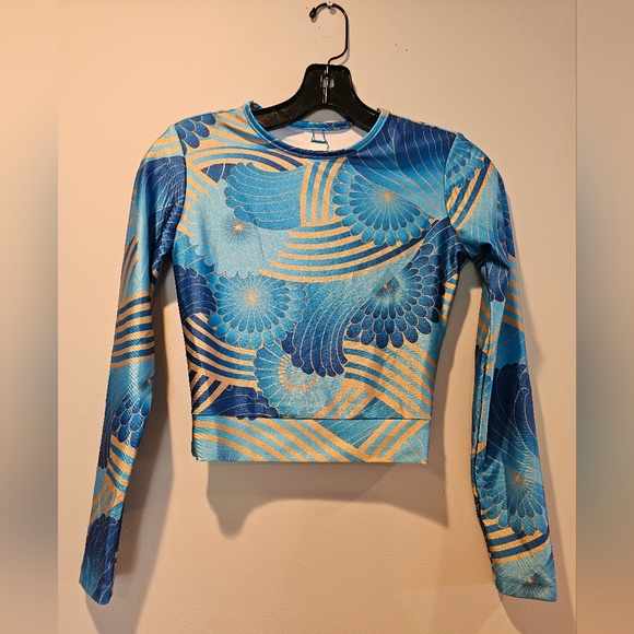 Palomar Crop Top Rashguard - Seaflower New - Picture 8 of 8